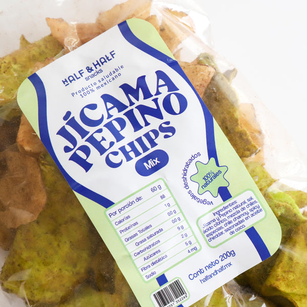 Mix Jicama Pepino Salsas Negras chips