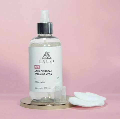 Agua de rosas con aloe vera Lalki