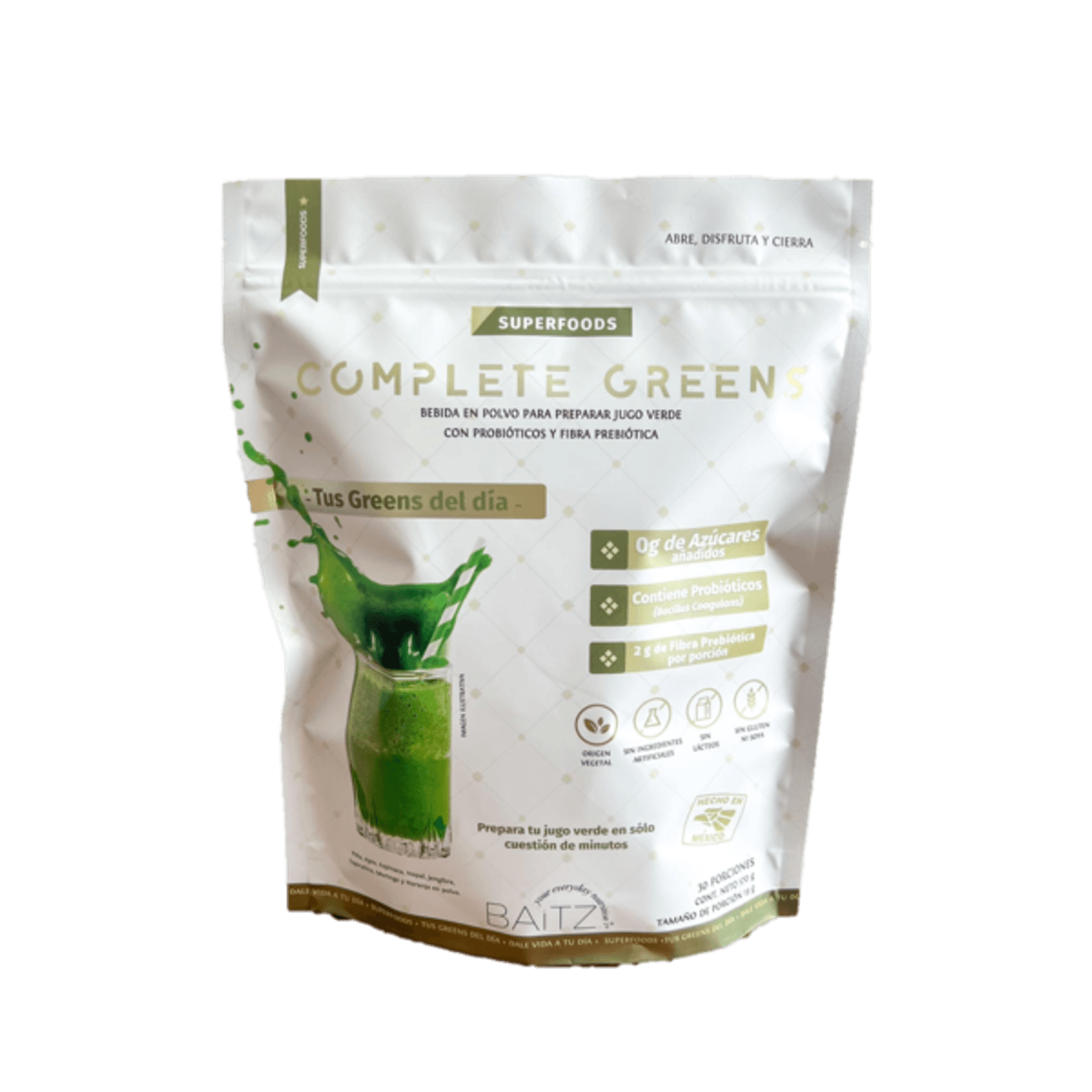 Baitz / Complete Greens Jugo Verde en Polvo con Probioticos